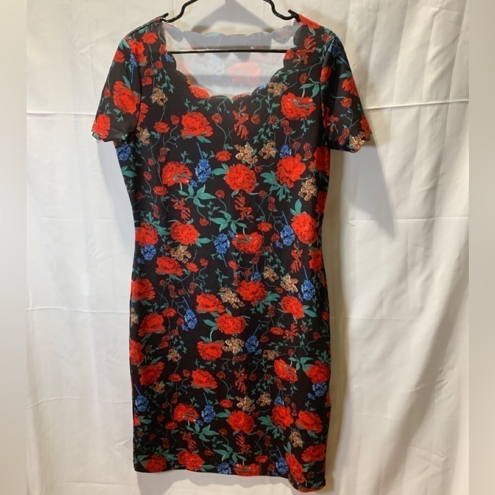3/$28❤️EMERY ROSE floral, multicolor, print dress, size XL